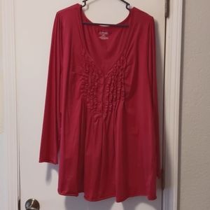 Long Sleeve Henley Tee - 26/28